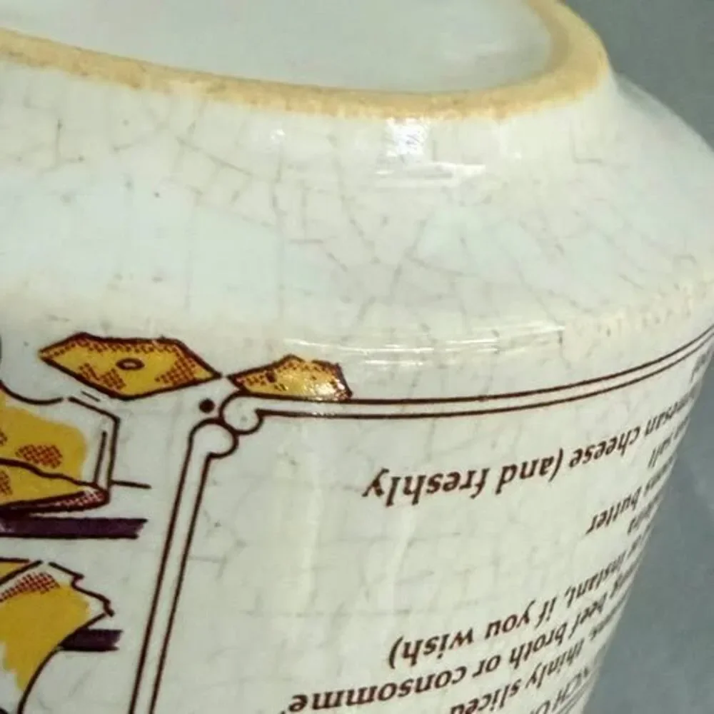 Vintage Recipe Soup Mugs - Set of 2 Split Pea French Onion